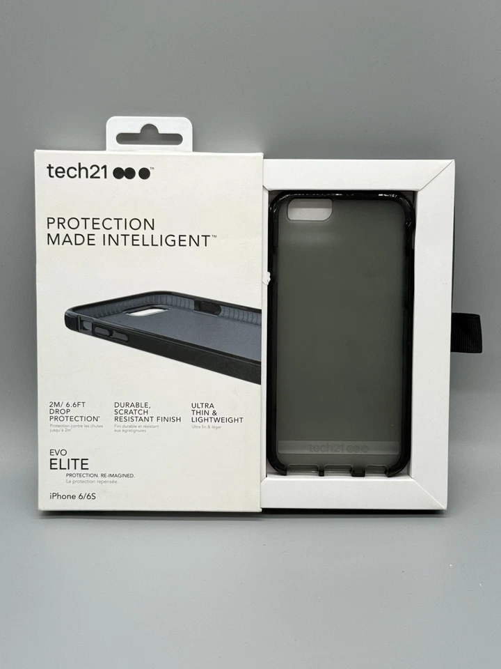 Tech21 EVO ELITE PHONE CASE FOR iPHONE PREMIUM PROTECTION 6/6s - BLACK - Image 3 of 4