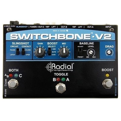 Radial Engineering Switchbone V2 ABY/C Amp Selector and Booster Pedal