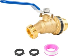 2" Drum Faucet for 55 Gallon Steel/Plastic Drum, 3/4" Brass Rain Barrel Spigot