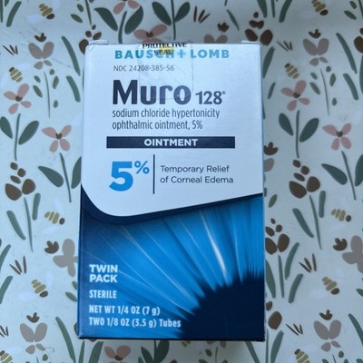 Muro Bausch & Lomb 128 Sodium Chloride Ointment 5% Twin Pack EXP 8/28 (3.5G)