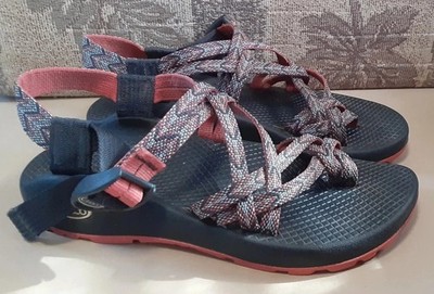 Chaco Sandals Womens 6 ZX/2 Classic Pink Blue Strappy Buckle Comfort Casual V