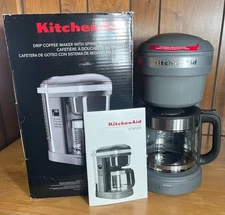 NEW KitchenAid KCM1208 12 Cup Drip Coffee Maker With Spiral Showerhead - Gray