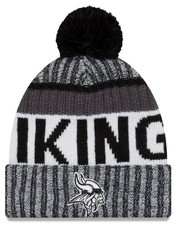 Authentic NWT New Era NFL Sideline Alt Black  White Sport Knit Beanie With Pom