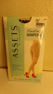 SPANX Assets by Sara Blakely Footless Shaper Tights Pantyhose Black  Size 2
