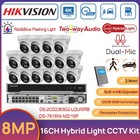 Hikvision 32MP 16CH NVR 8MP ColorVu Hybrid Light CCTV Camera System 2-Way Audio