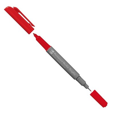 01470003031  Permanent Marker Graphix in Kirschrot, mit Doppelspitze 12 mm un...