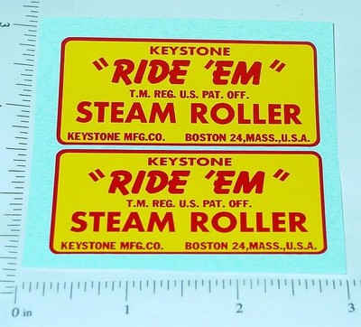 Pair Keystone Ride Em Steam Roller Stickers KY-020 | eBay