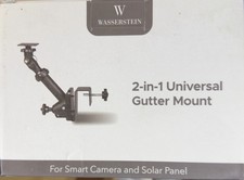 Wasserstein 2-in-1 Universal Gutter Mount for Smart Camera and Solar Panel