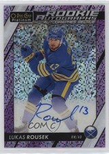 2024-25 O-Pee-Chee Platinum Violet Pixels 97/99 Lukas Rousek #R-LR Auto 0cv