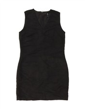 MOSSIMO Womens Sleeveless Bodycon Dress UK 10 Small Black Polyester AE02