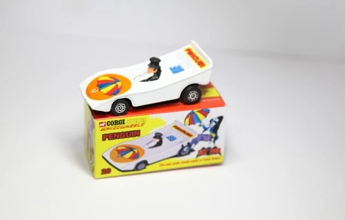 Corgi Juniors No 20 Penguin Car - Good Vintage Original & Free Repro Box