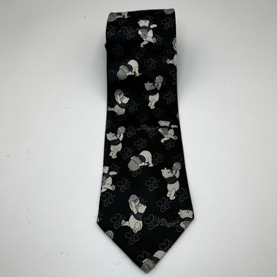 Vintage Exquiste Apparel Disney Winnie The Pooh Neck Tie Monochrome Honey Pot