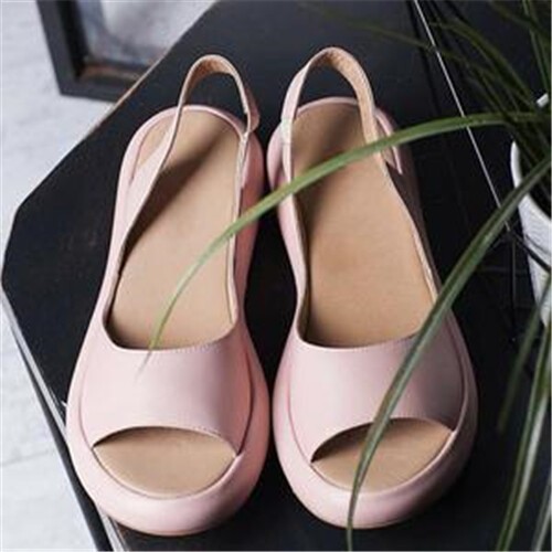 Damen-Sandalen Fersenriemen offene Zehenpartie Keilabsatz Freizeit Hausschuhe flache Schuhe Sommer - Bild 3 von 21