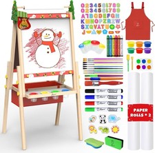 Art Easel for Kids Easel for Toddlers,Adjustable Standing Wooden Toddler Easel..