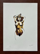 Renato GUTTUSO “Nudo di donna” 1974 Litografia Firmata a mano Esemplare 30/100