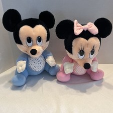 Playskool Disney Babies Mickey And Minnie Mouse Vintage 1984 10 Inch Plush