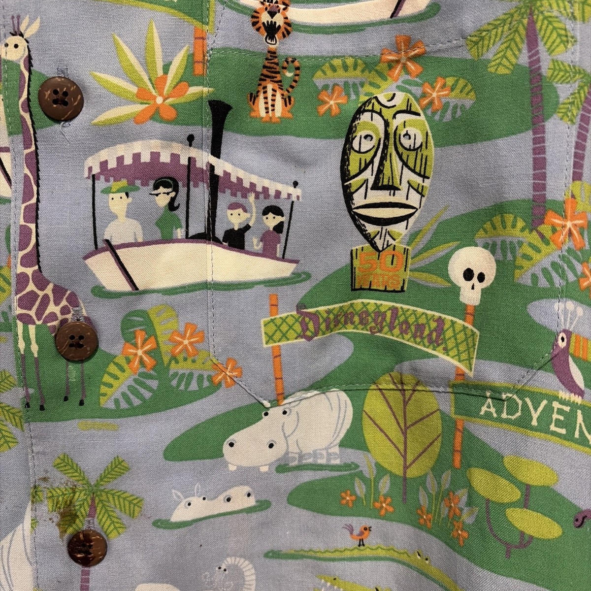 Shag Disneyland 50th Anniversary Jungle Cruise Hawaiian Shirt XXL Lmt Edition View 6