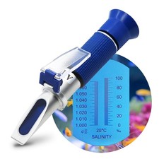 Salinity Refractometer for Aquarium Fish, Salt Water Testing, Dual Scale Salinit