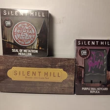 Silent Hill Room Coin Set Purple Bull Key & Seal Of Metatron Figurines Set