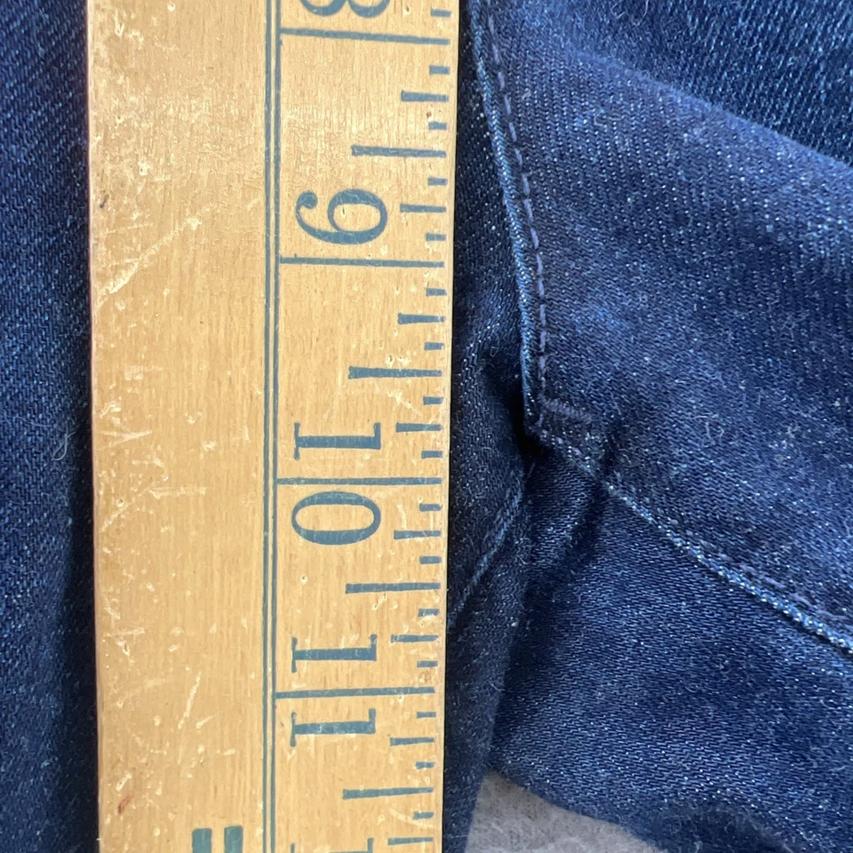 Винтажный GUESS Детский комбинезон средний джинсовой ткани Jean темно стирка оборки с плеча - Изображение 4 из 4