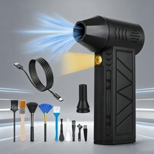 Compressed Air Duster w/ LED Light Vacuum Cleaner 160000RPM Speed for Keyboard