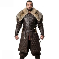 Medieval Leather Viking Armor Genuine Leather Medieval Warrior Outfit   LARP