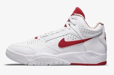 New Nike Air Flight Lite Mid White University Red 2022 Size 10.5 Rare Authentic 