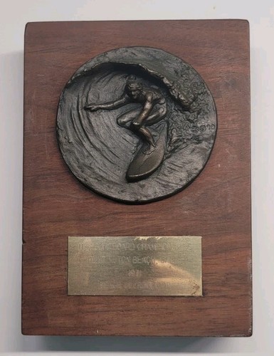 Vintage 1971 US Surfboard Championships Trophy Huntington Beach