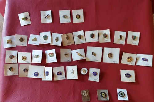 AK-SAR-BEN Membership/Racing Lapel Pins - Various Yrs 1907-1989 - Lot of 37