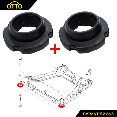 2x SILENT BLOC BERCEAU MOTEUR AVANT POUR RENAULT KOLEOS I 2.0 DCI 54400JY20A - Photo 1/4