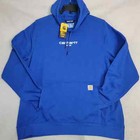 Carhartt Sweater Mens XL EXTRA LARGE BLUE OUTDOORS LIGHTWEIGHT HOODIE Logo NWT