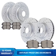 For Dodge Journey Grand Caravan Routan Front Rear Brake Disc Rotors and Pads Kit