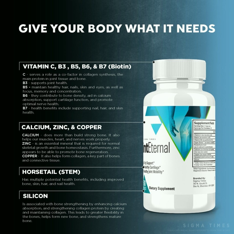 (2 Pack) Joint Eternal Dietary Supplement to Alleviate Muscle & Joint