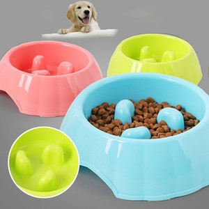 Portable Pet Bowl Dog Cat Healthy Eating Slow Food Feeder Colorful
