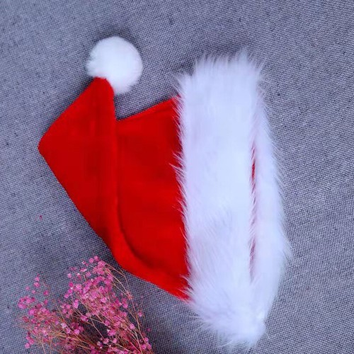 4pcs Plush Christmas Hat for Adults and Kids Unisex Thickness Santa Claus Cap - Picture 6 of 20