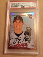 2023 Topps Platinum Anniversary Logan Allen #19/75 ROSE GOLD #105 Graded PSA 9