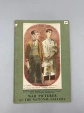 1944 World War II London England War Pictures at National Gallery Program RARE -