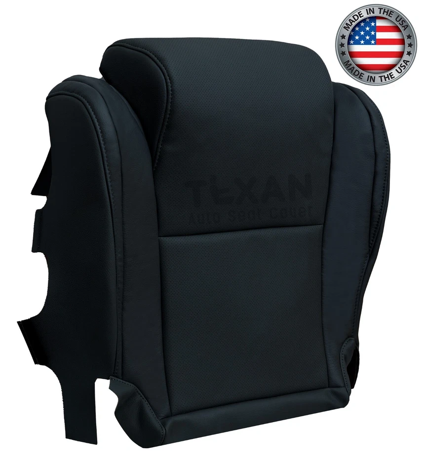 Driver Bottom Perforated Seat Cover Black Fits 2011 2012 Toyota Tundra Platinum - Image 2 of 4
