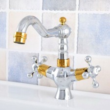 Silver  Gold Chrome Brass Swivel Kitchen Faucet Bathroom Sink Mixer Tap 2sf811