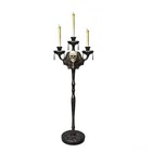 Halloween Candelabra Animated Decoration Gothic Haunted Mansion Skull Floating P