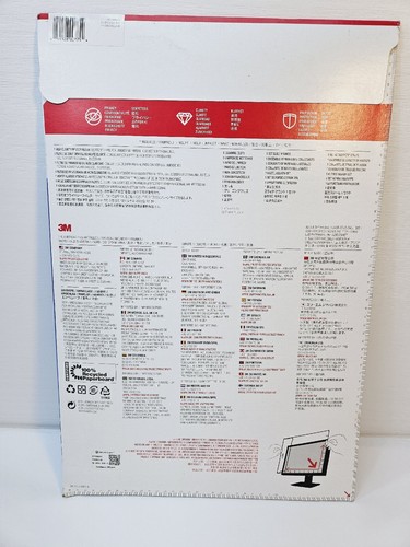 3M High Clarity Privacy Filter Black for 24" Widescreen Monitor HC240W1B NEW - 第 2/4 張圖片