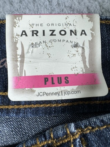 Arizona Girls Plus Bootcut Flare Stonewash Embellished Butterflies Size 12 1/2 - Picture 11 of 14