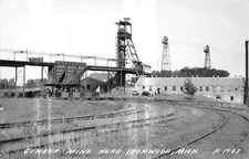 IRONWOOD Michigan postcard RPPC Gogebic County Upper Peninsula Geneva mine