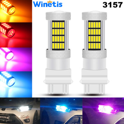 92SMD Backup Reverse Brake Tail Light LED Bulbs DRL 3157 3156 3057 T25 Replace