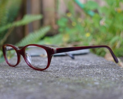Liz Petite Women's Burgundy Eyeglasses - Picture 3 of 5