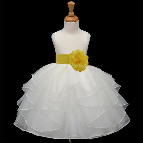 DESFILE ORGANZA VESTIDO FLOR NIÑA COMUNIÓN BAUTISMO PASCUA VACACIONES CUMPLEAÑOS NIÑOS - Imagen 19 de 41