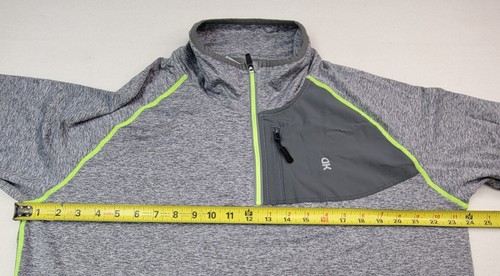 Little Donkey Andy Pullover Mens 1/4 Zip Lightweight Gray Reflective Run Jacket - Picture 6 of 9