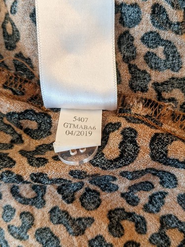 Aeropostale Wrap Skirt Womens Size Med Leopard Print Brown Black Mini - Picture 7 of 9