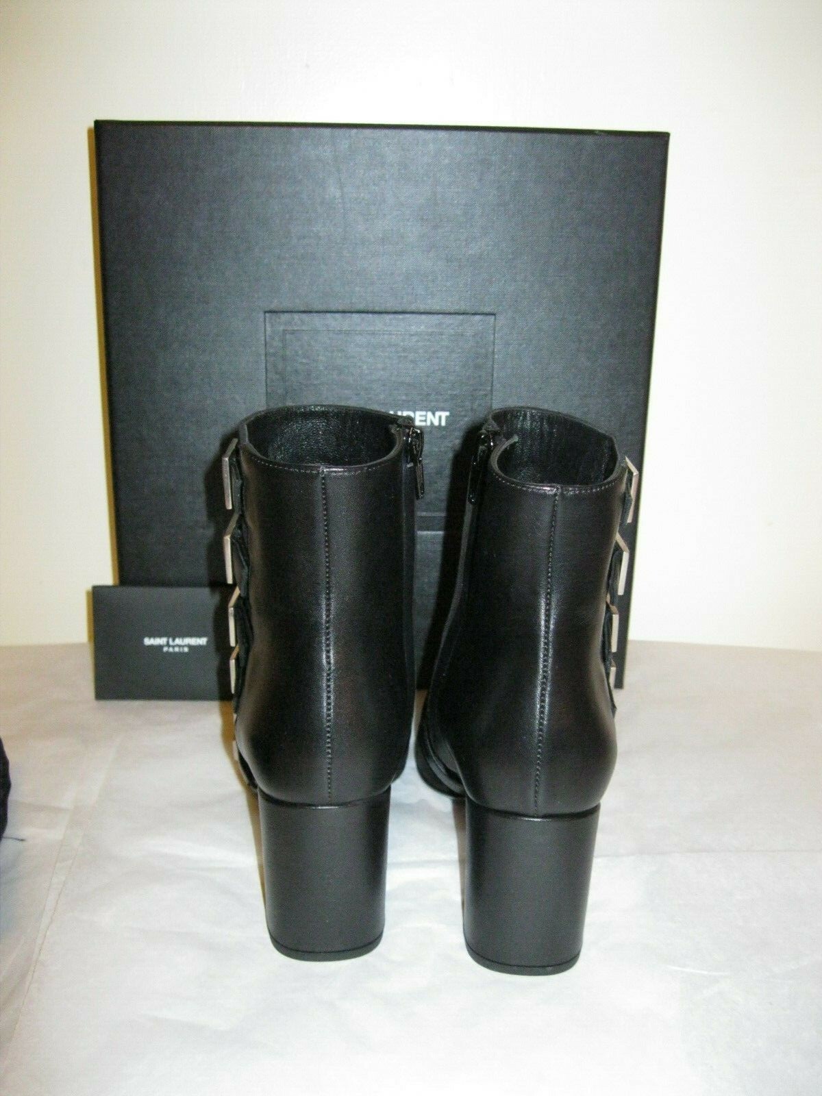 SAINT LAURENT Stivali YSL NUOVI neri taglia 37 camoscio