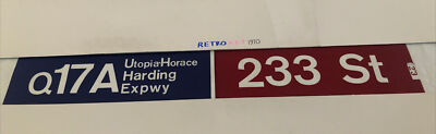 New York Queens 1977 Bus Blind 53'' Q17a Utopia Horace Harding Expressway 233 St